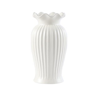 陶瓷花瓶摆件客厅插鲜花高级感网红复古美式白色干花陶罐玫瑰餐桌