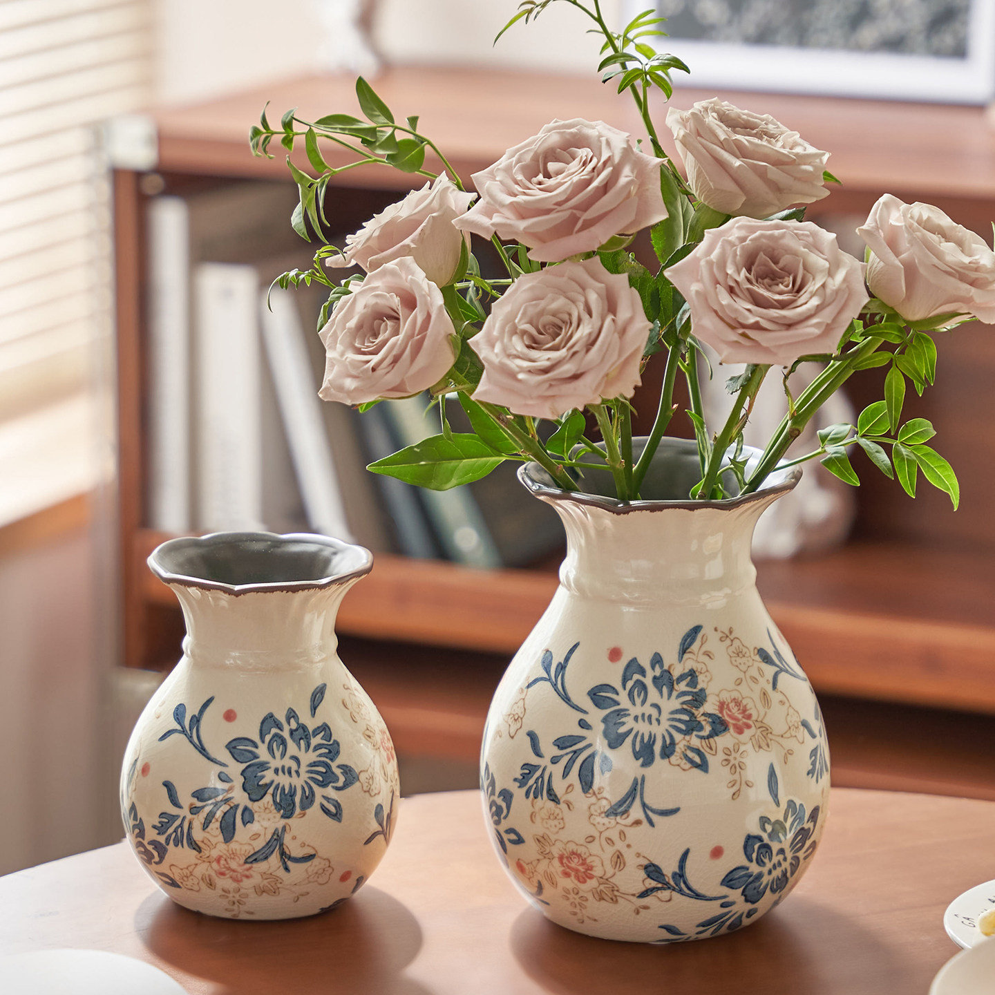 新中式复古陶瓷花瓶家居软装饰品