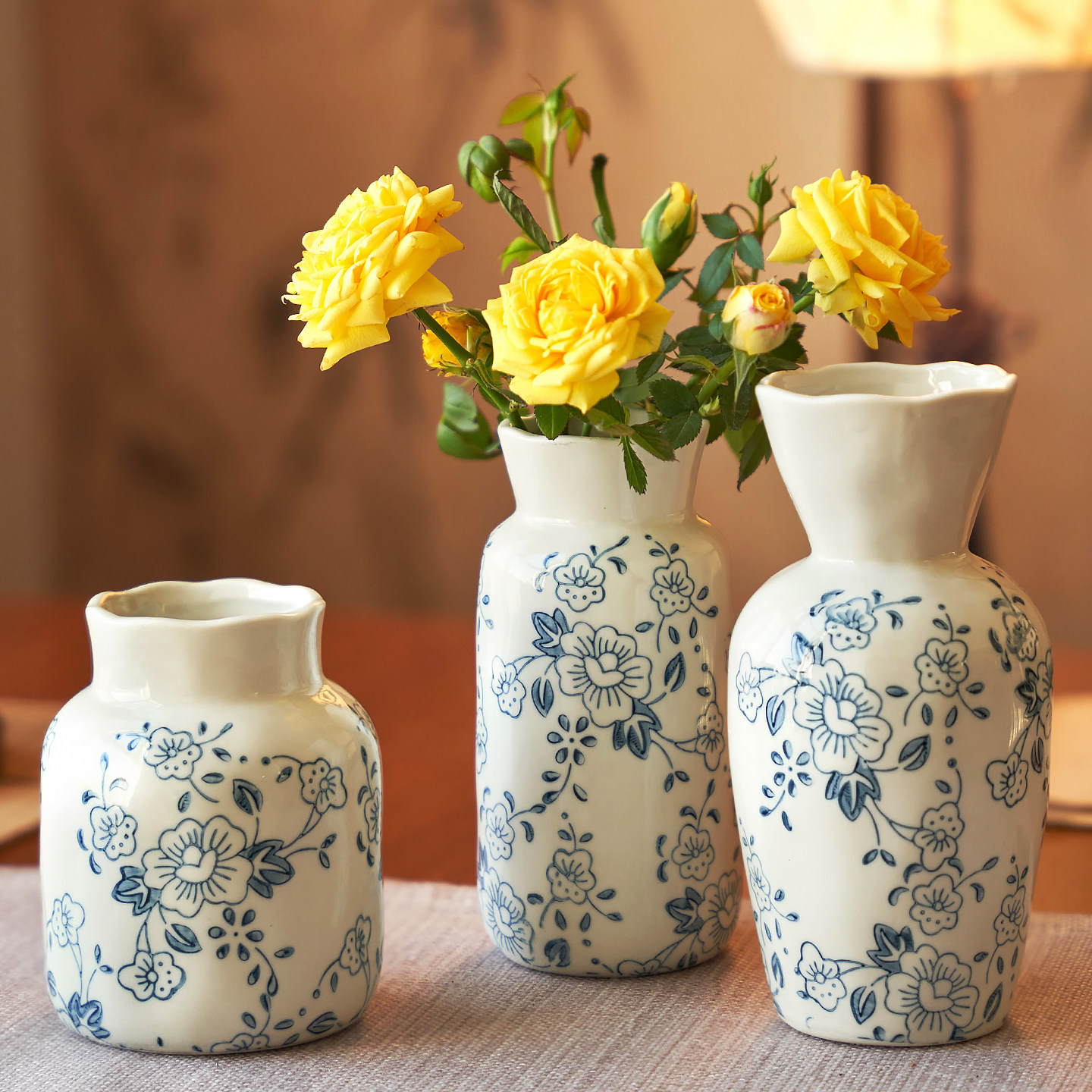 新中式陶瓷小花瓶迷你型复古水养鲜花插花摆件简约客厅书房办公桌,鲜花速递/花卉仿真/绿植园艺,花瓶,淘宝优惠券,粉丝福利购,淘宝优惠卷