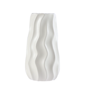 高级感奶油陶瓷花瓶鲜花水培插花摆件客厅餐厅干花装饰品简约现代