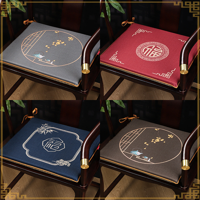 亚麻新中式印花印花可拆洗易清洗