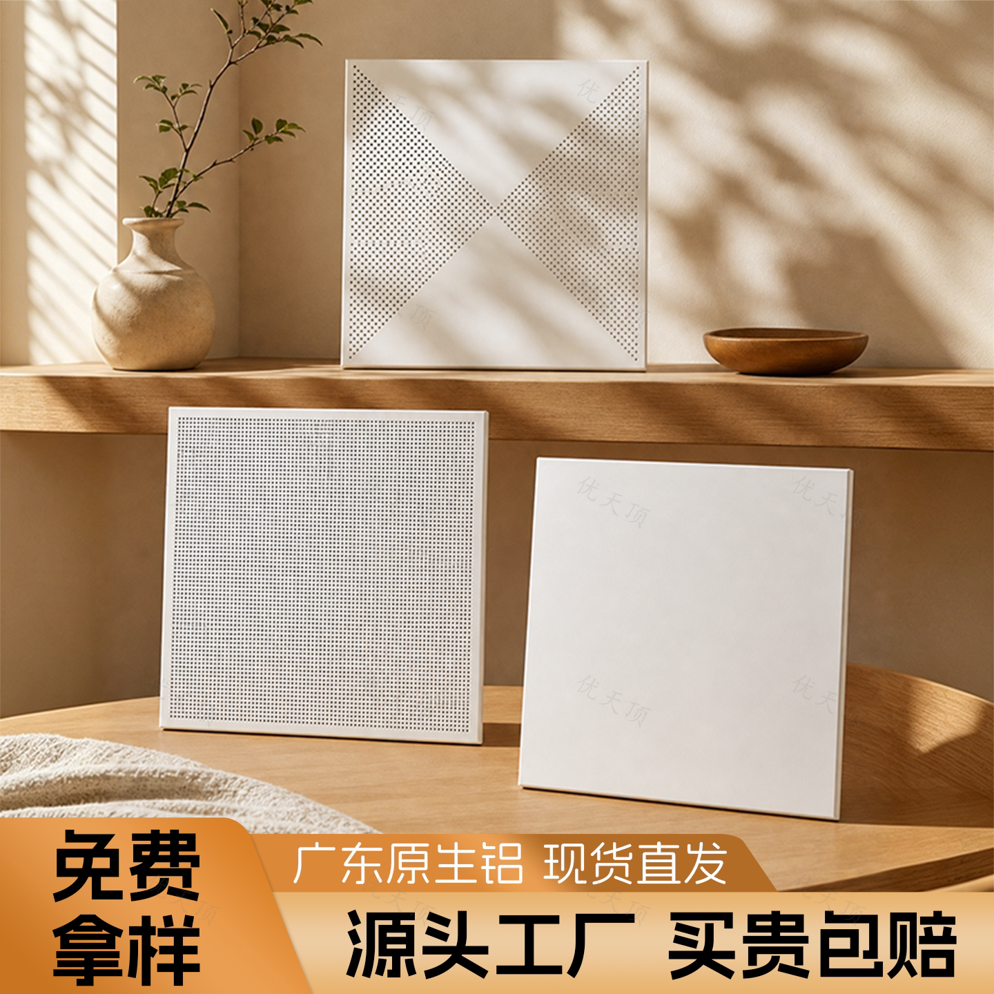 60x60集成吊顶铝扣板吊顶工程板办公室天花板房间吊顶全套材料