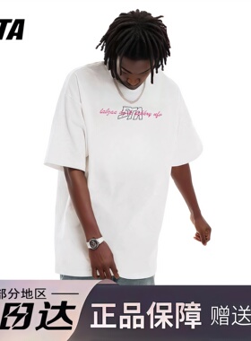STA旗舰店美式字母印花短袖男女夏季潮牌复古高街重磅纯棉情侣T恤