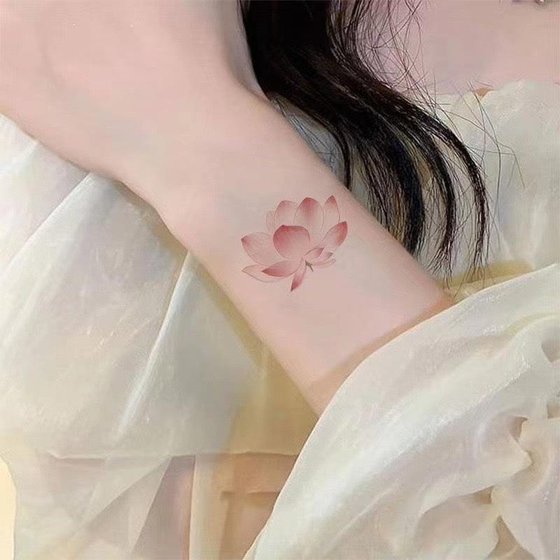 纹身贴防水女花朵脚踝小清新锦鲤寓意美好原创手腕逼真半永久可洗