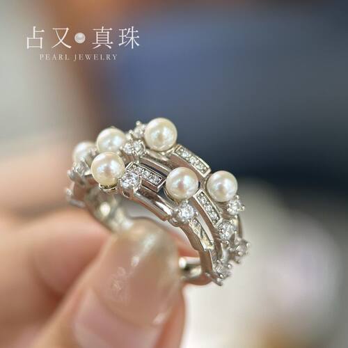 S925baby白珍珠戒指 3-4MM C1561