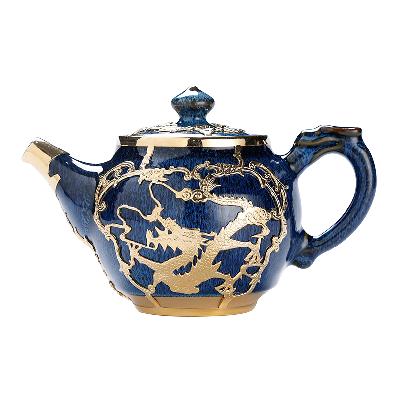 吉祥缘宫廷风复古金镶玉茶具配件