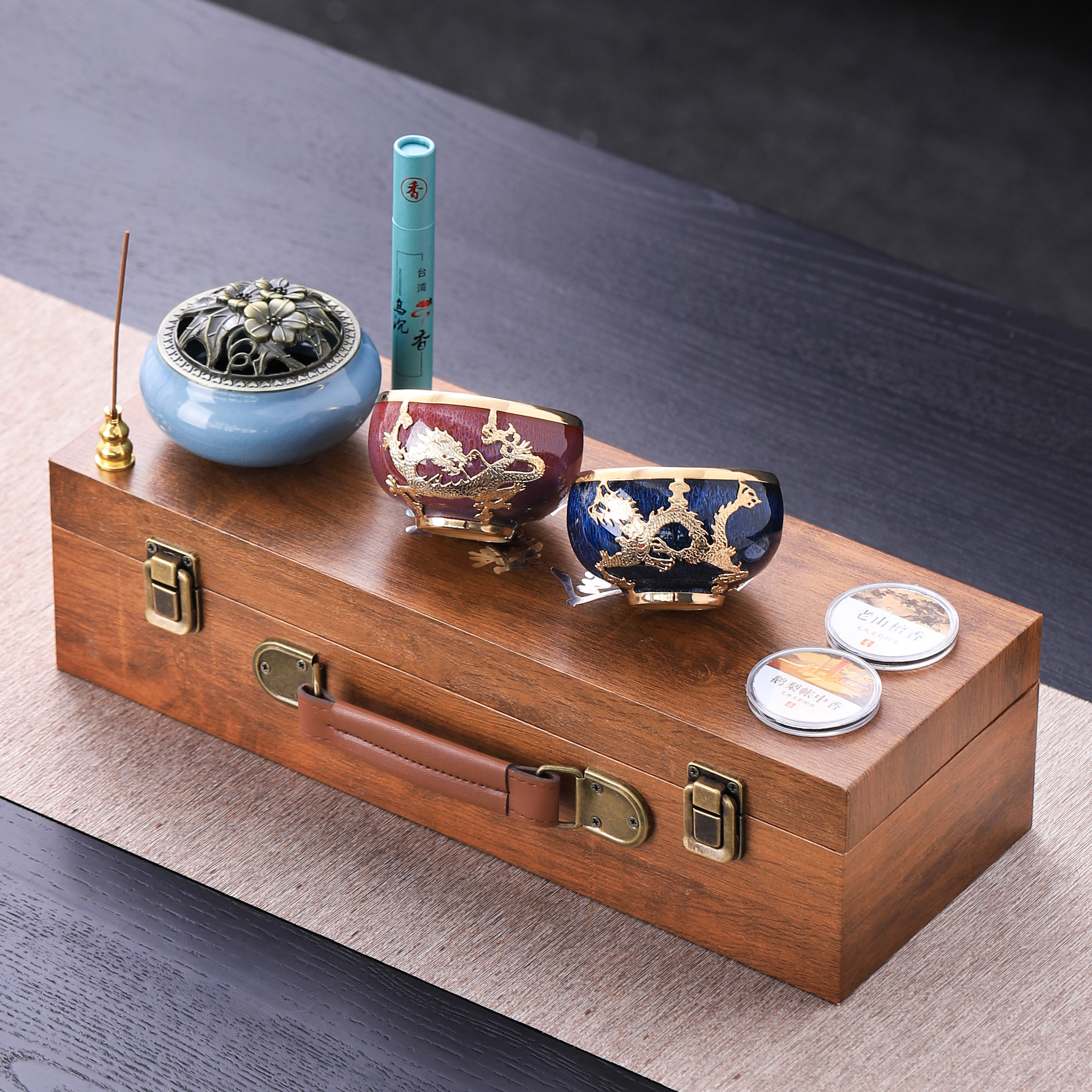 金镶玉茶具香炉套装家用