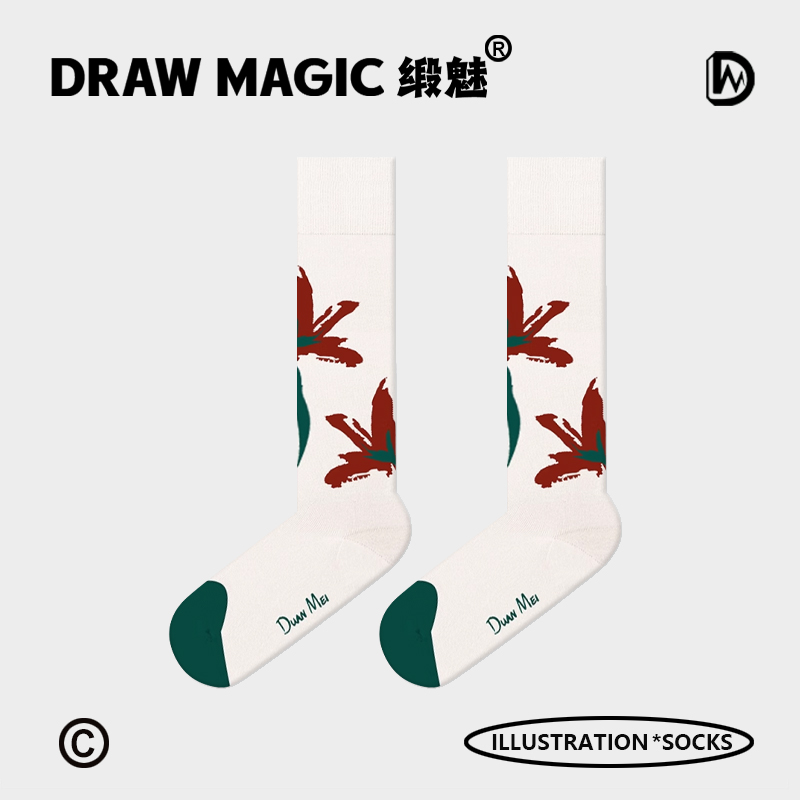 小腿袜个性少女原创设计