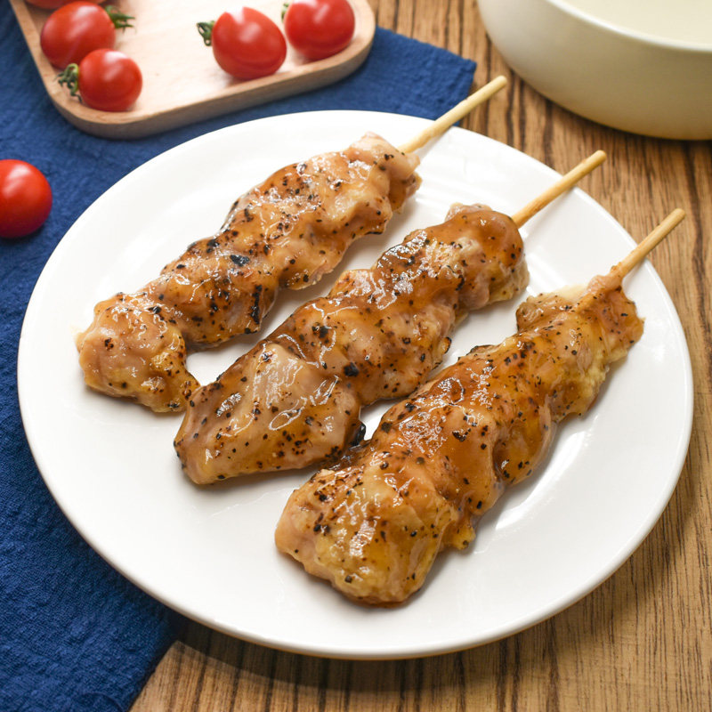 黑椒柠檬鸡肉串半成品日式炭烧鸡腿肉串便利店同款食材街边小吃