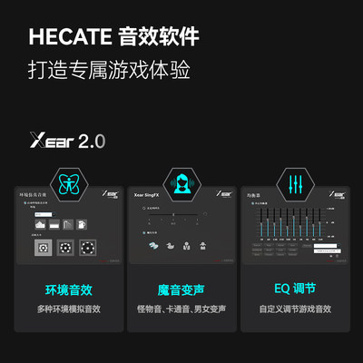 HECATE漫步者电竞GX04声卡有线耳机电脑游戏带麦USB入耳式耳塞