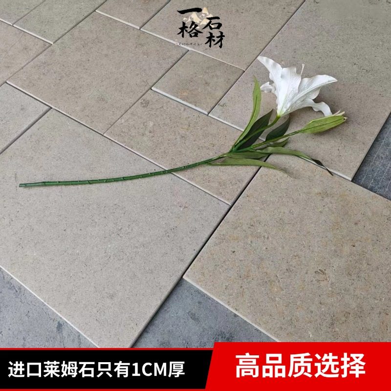 天然莱姆石客厅餐厅进口砖防滑花园露台民宿别墅米白黄金咖啡洞石