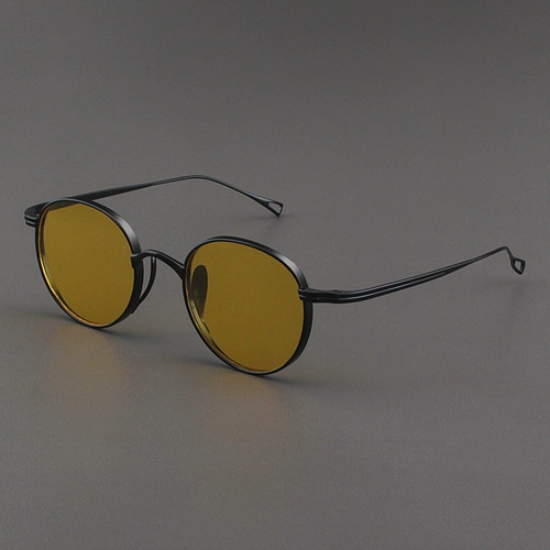 Металлические солнцезащитные очки, ретро желтый чай, мужской стиль