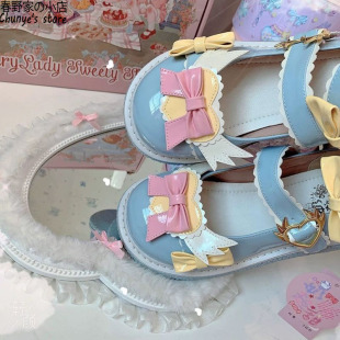 原创正品Lolita原创正版魔法低跟平底学生jk小皮鞋单鞋清仓lo鞋子