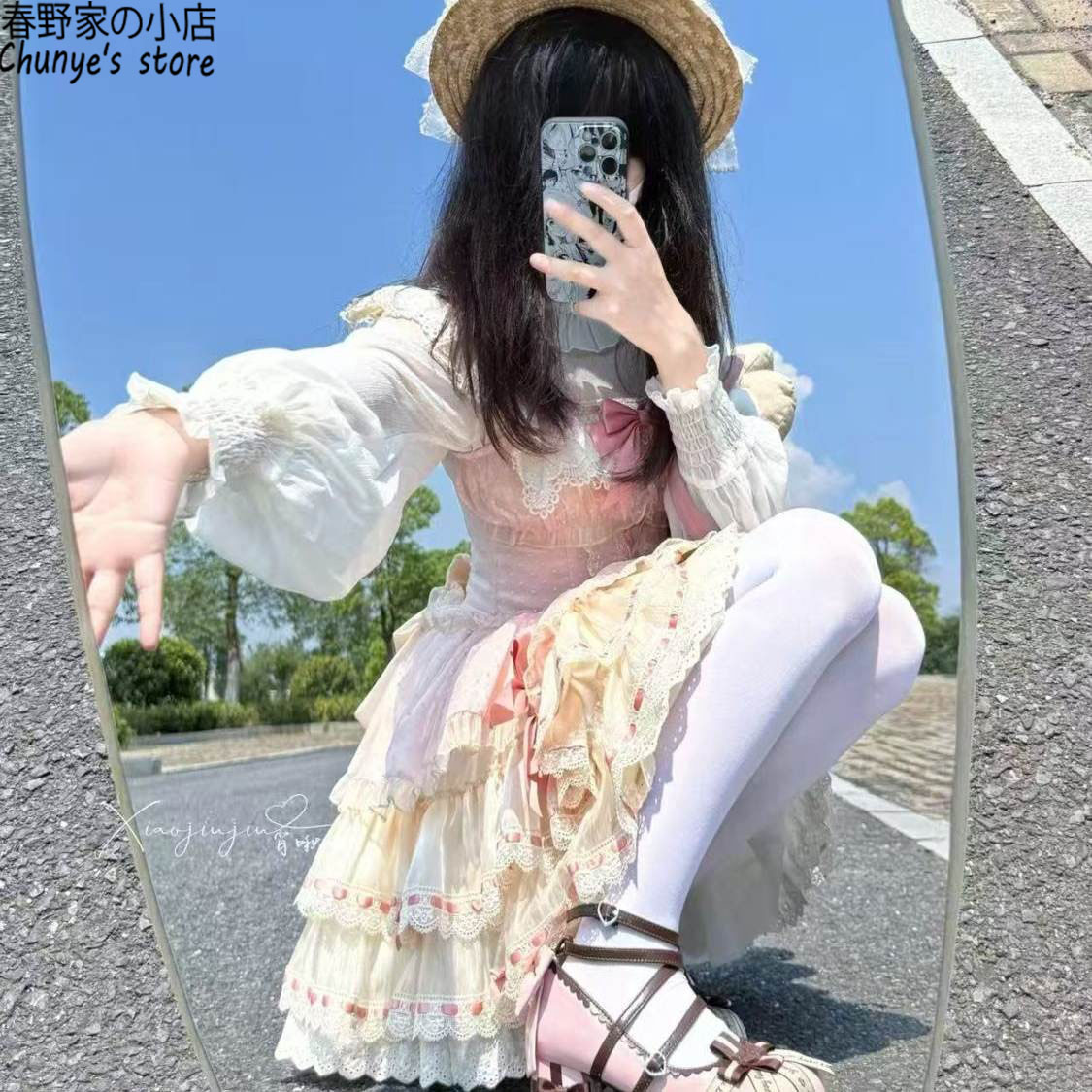 薄巧礼盒中跟洛丽塔女鞋春野家图片