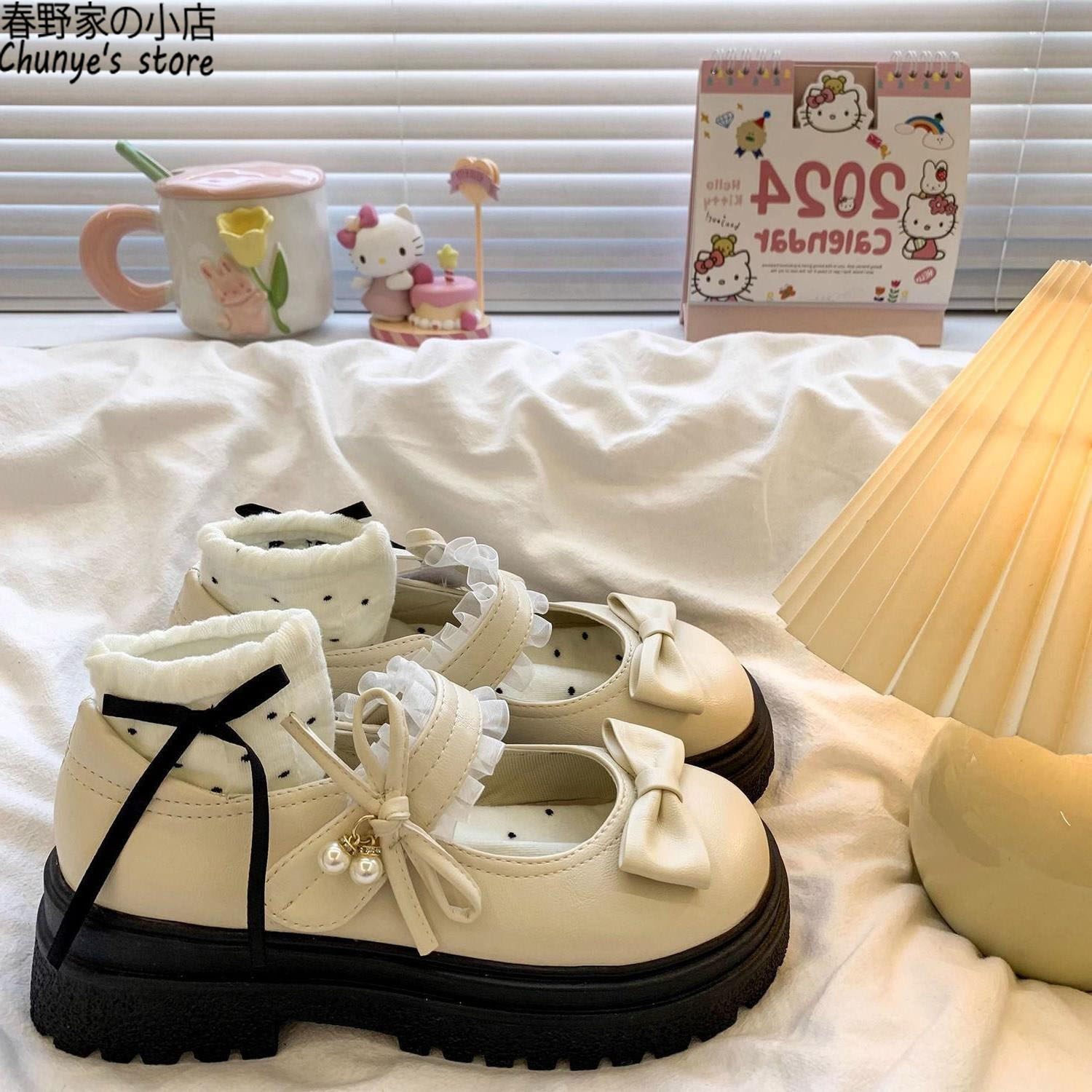 法式厚底小皮鞋女2025春夏春野家