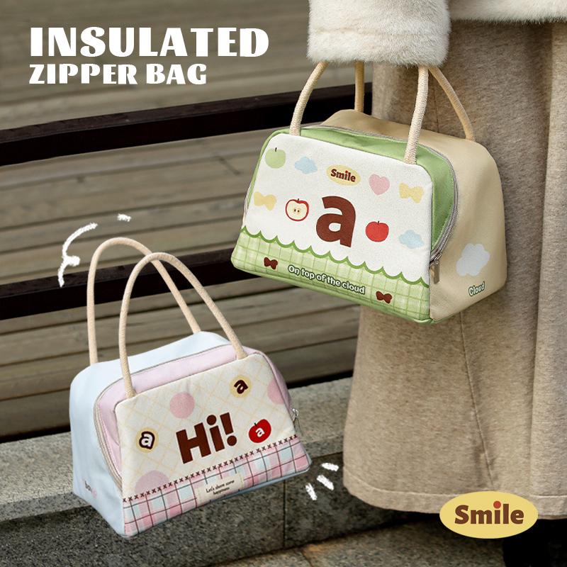 保温饭盒袋便当包高颜值上班族便携大容量学生带饭兜手提饭袋餐包