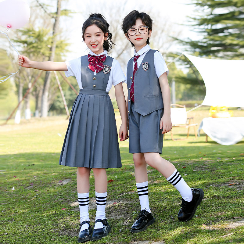 儿童毕业照服装幼儿园大班班服一六年级小学生合唱朗诵演出表演服