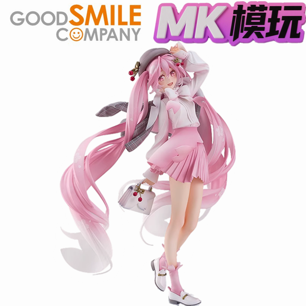 现货 GSC 初音未来 樱初音 Rella原画赏花穿搭手 比例模型