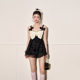 学生度假泡温泉遮肚子显瘦泳装 微风假日连体裙式 泳衣女2025新款