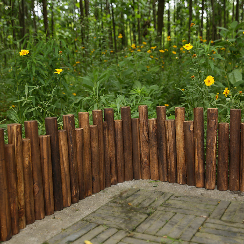 仿腐木栅栏花园围栏花圃户外庭院篱笆室外护栏室内阳台装饰小木桩