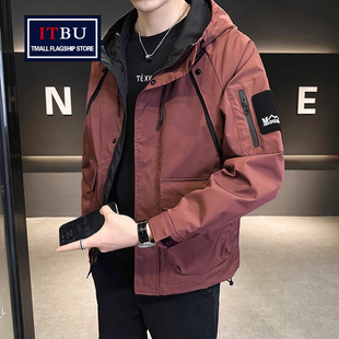 户外冲锋衣外套男士春秋冬季2025新款大码防风登山服夹克男款棉服