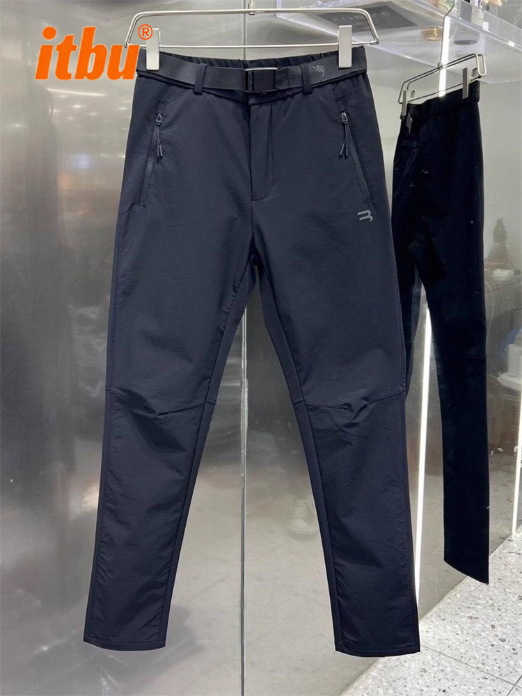 户外软壳冲锋裤男款春秋冬季2025新款加绒防水男士休闲直筒男裤子