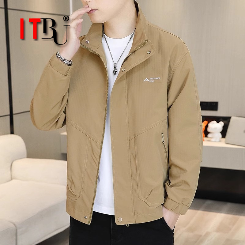高端夹克外套男士春秋季2025新款爆款休闲立领穿搭帅气男装秋冬款