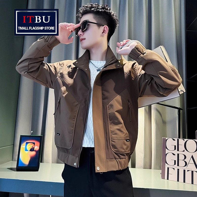 高端工装外套男士春秋季2025新款男装高级感休闲 夹克男款冬装上