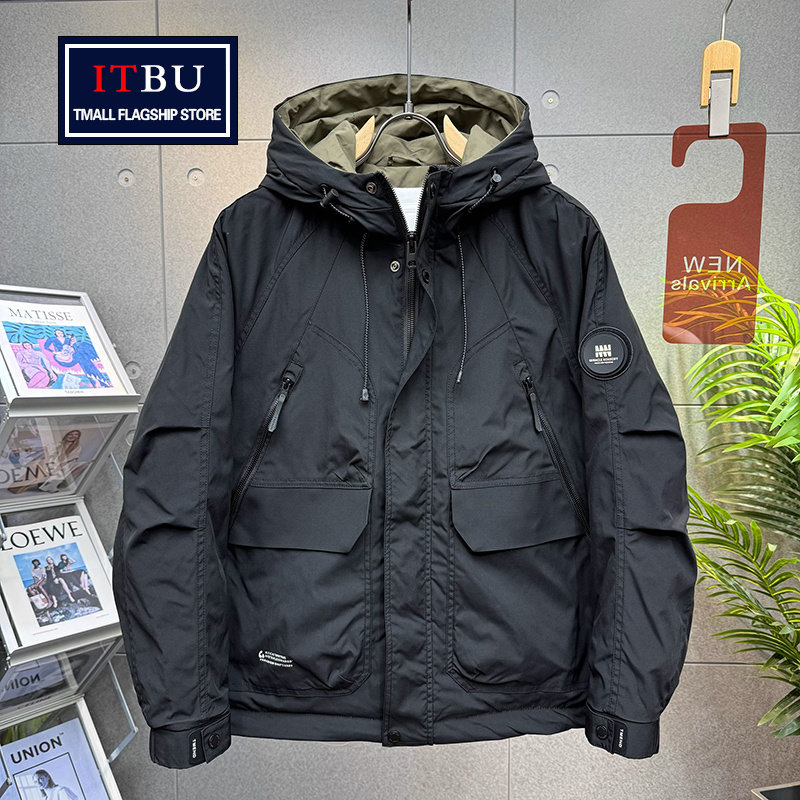 高端棉服外套男士春秋冬季2025年新款美式潮牌工装夹克冲锋衣男款,男装,棉衣,淘宝优惠券,粉丝福利购,淘宝优惠卷