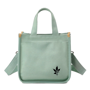 帆布包女小号手提包简约便当包手提袋上班族时尚日式单肩包手拎包