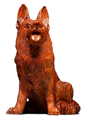 动物雕刻生肖狗家居客厅工艺品