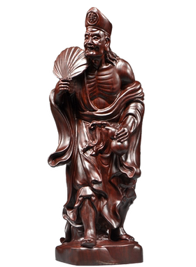 黑檀木祝福新古典客厅摆件实木雕