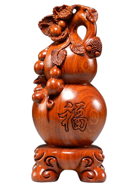 花梨木质葫芦摆件实木葫芦摆件