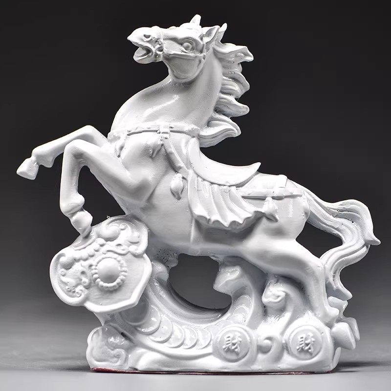 白色金属马到成功摆件十二生肖马家居客厅办公室电视柜装饰工艺品,家居饰品,装饰摆件,淘宝优惠券,粉丝福利购,淘宝优惠卷