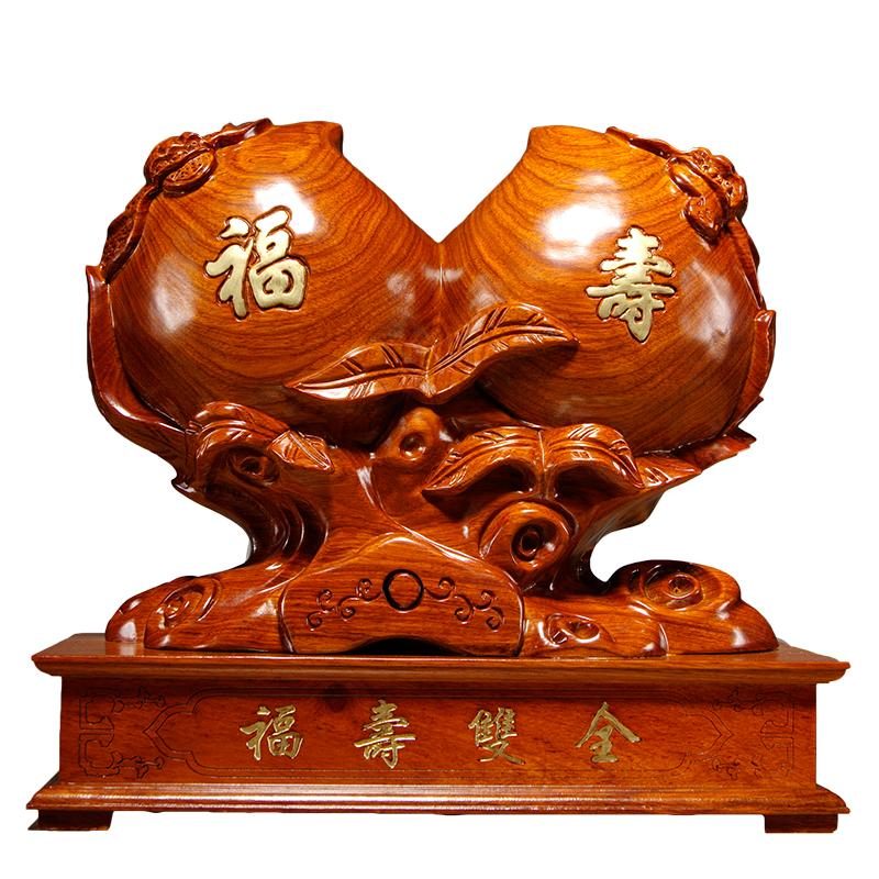 雕刻福寿双全送老人生日家居装饰