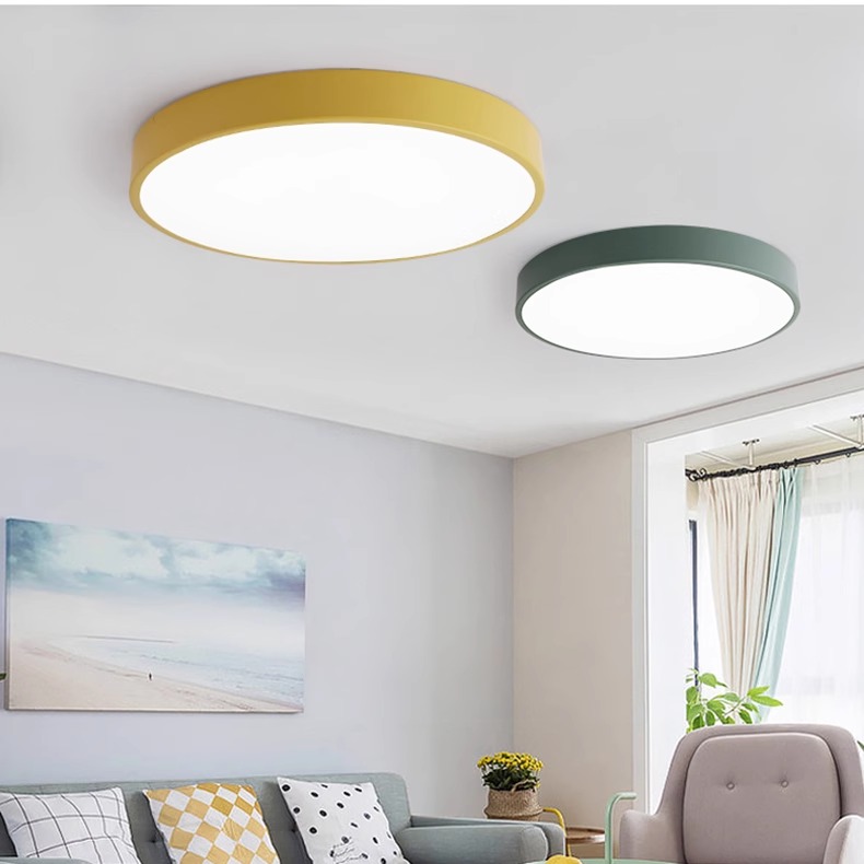 全光谱无频闪马卡龙led吸顶灯天猫精灵卧室书房阳台餐厅圆形灯具