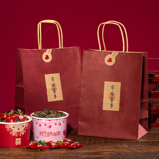喜糖盒喜糖袋手提袋伴手礼喜糖袋子结婚专用婚礼礼物礼品包装 定制