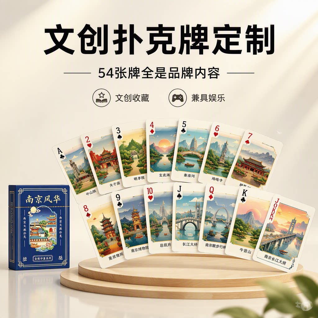 文创扑克牌定制纸牌大扑克牌来图定制设计扑克牌印logo礼盒sp图片