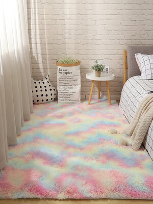 加厚床边粉色地毯卧室满铺房间少女公主粉毛毯地垫客厅大面积定制