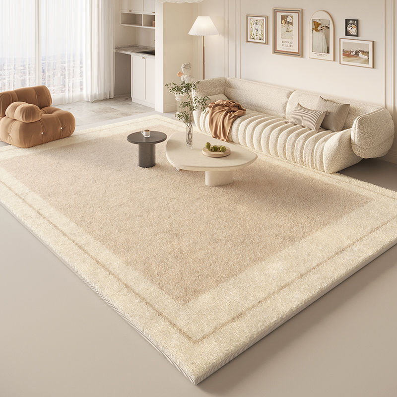 冬季极简风客厅地毯高级感茶几毯