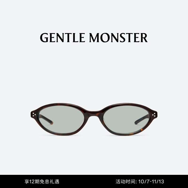 LA CHA复古小圆框玳瑁色彩色出游防晒太阳镜礼物GENTLE MONSTER
