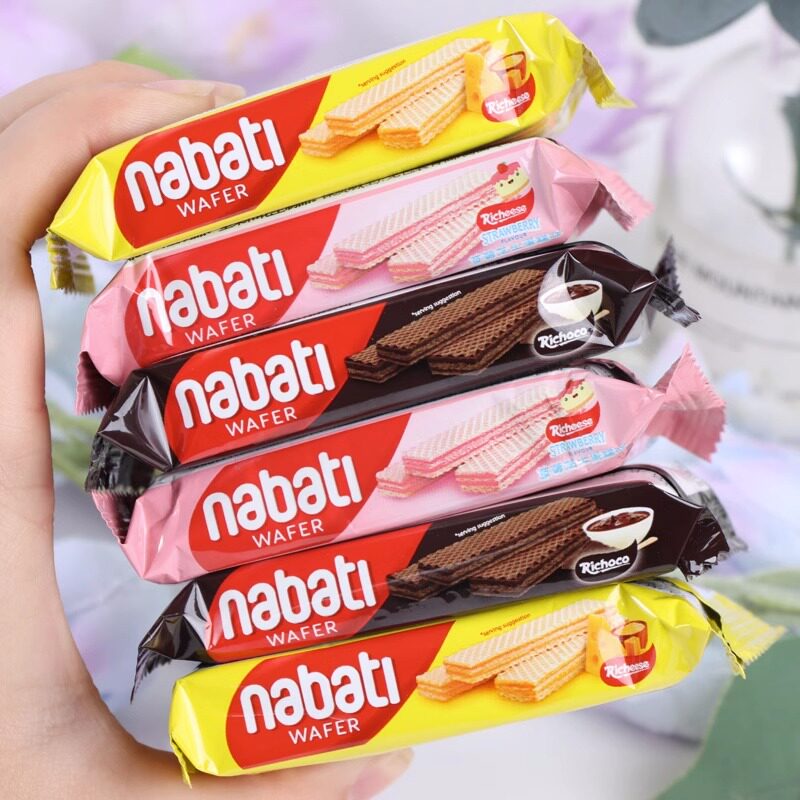 纳宝帝威化饼干nabati丽芝士奶酪巧克力夹心饼干休闲零食小吃16g