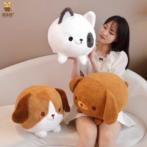 波比熊圆滚滚狗玩偶抱枕毛绒玩具