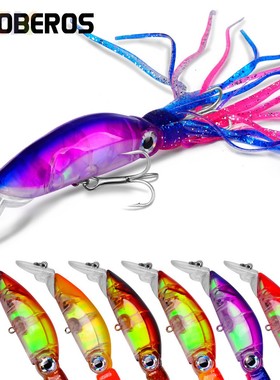 10cm 路亚带须鱼饵19g路亚塑料鱼饵硬饵 鱿鱼路亚假饵鱼饵DW310s6