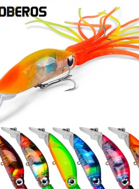 10cm松本路亚塑料鱿鱼带须诱鱼饵18.5g路亚饵仿生仿真鱼饵DW321s6