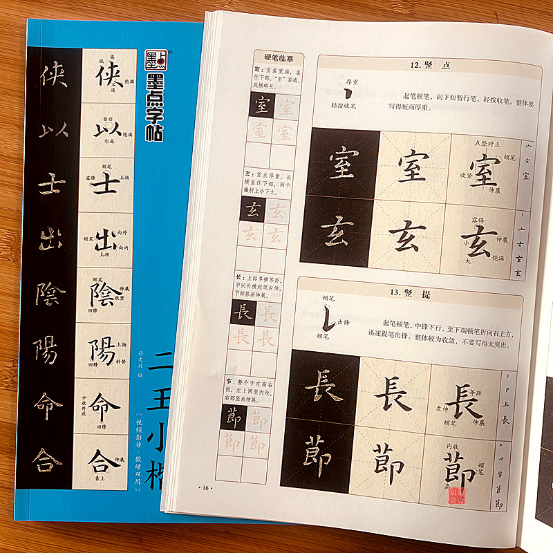 二王小楷字帖零基础小楷速成一本通小楷初学者入门视频教程软笔硬笔字帖学生成人毛笔书法字帖基本笔画偏旁部首章法创作二王小楷