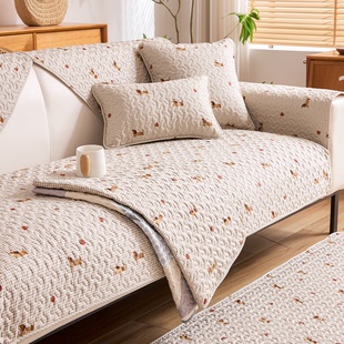 2025新款氛围感沙发垫防滑四季通用坐垫三位一贵妃全套靠背盖布巾