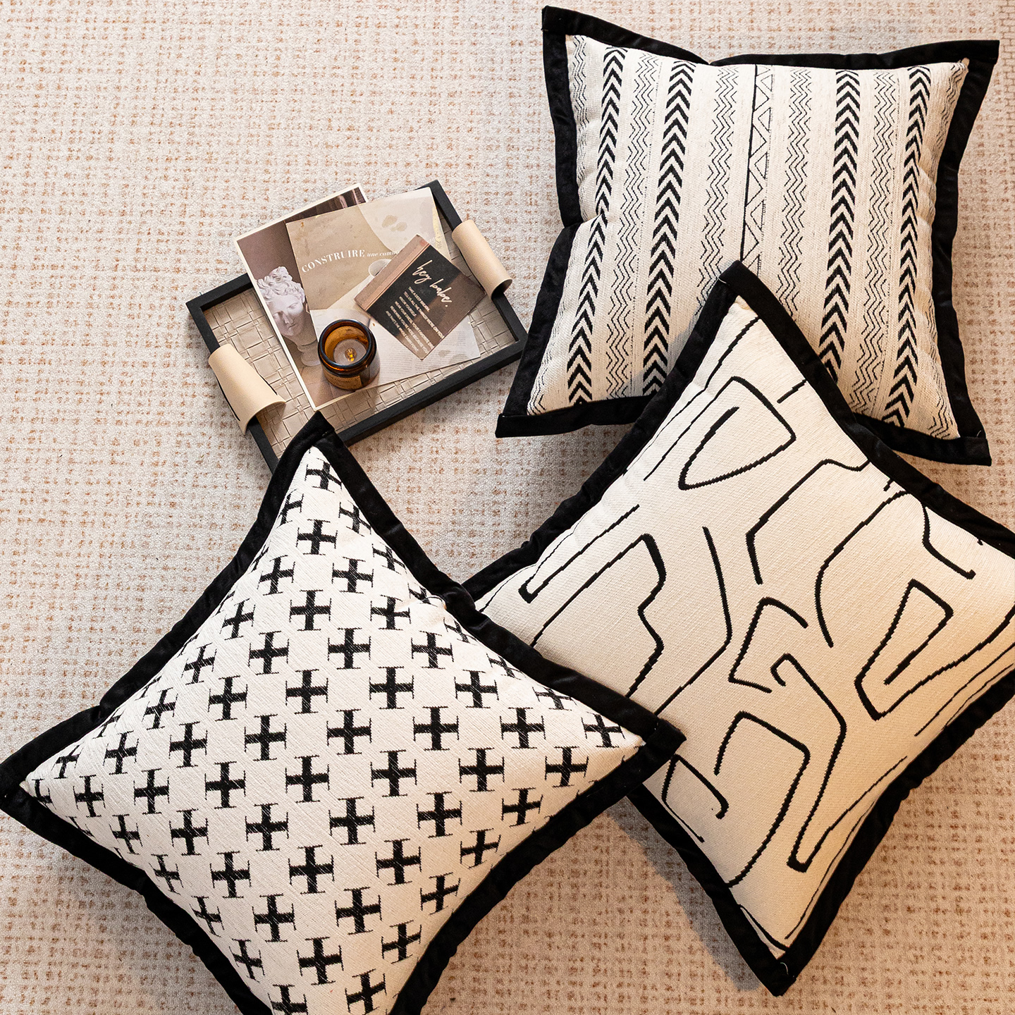 2025新款雪尼尔抱枕靠垫