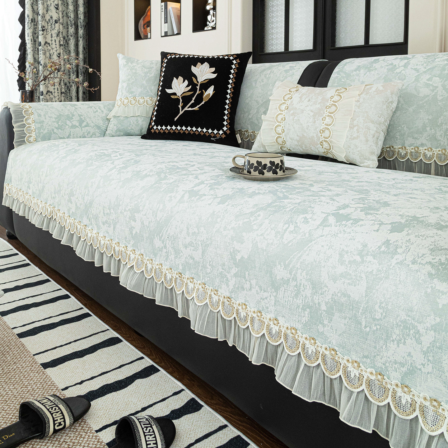 轻奢高级感沙发垫2025新款防滑坐垫雪尼尔四季通用沙发套罩盖布巾,居家布艺,沙发垫,淘宝优惠券,粉丝福利购,淘宝优惠卷