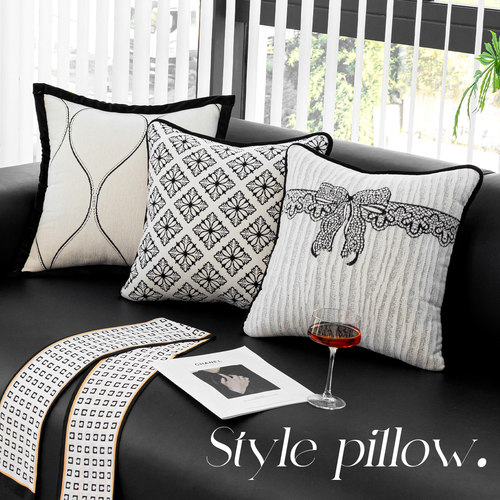 雪尼尔沙发抱枕靠背垫抱枕套